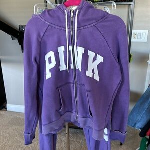 Pink Victoria secret purple  sweat set